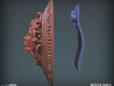 Greek Mythology Medusa Shield 3D Printable Sculpt 3D print model
