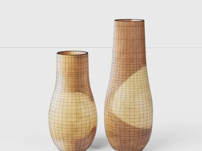 Pure Wood Floor Vases 2 Vase 3D model