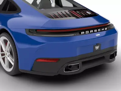 Porsche 911 Carrera T Club Coupe 2026 3d model 3D model