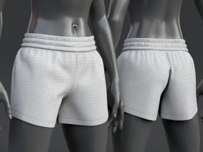 Nike Womens Shorts 3D model