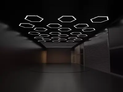 Car studio interio 3D model