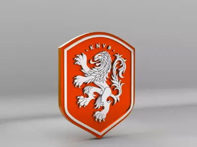 Netherlands National Soccer Team Logo 3D model