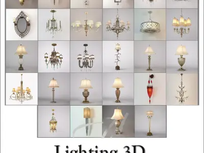 Fine Art Lamps Collection 3D model
