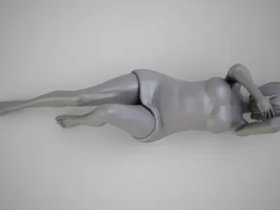 Woman In  Mini Dress 3D print model