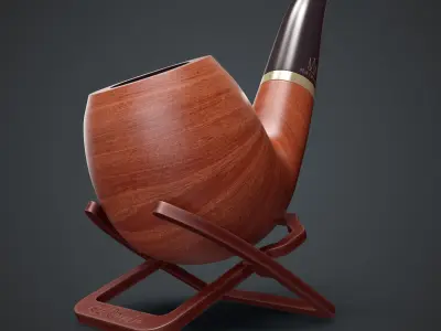 Smoking Pipe Interior Decoration Element Low-poly 3D model