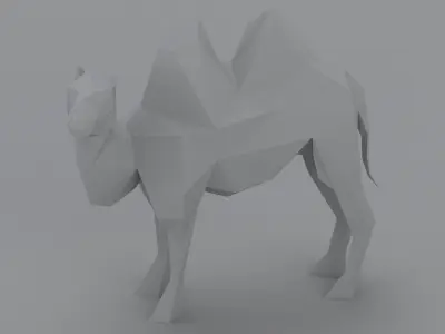 low-poly 3D printer model Camel Low-poly 3D model