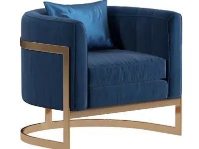 Mica Barrel ArmChair 3D model