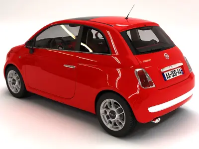 Fiat 500 3D model by Prestations3d