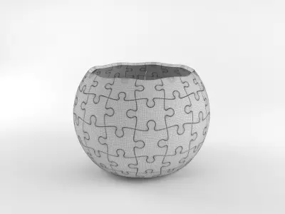 Puzzle flowerpot  3D print model