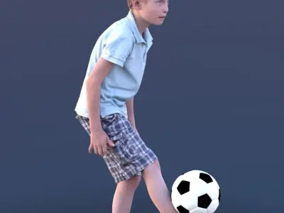 Leo 10190 - Footballer Child Low-poly 3D model