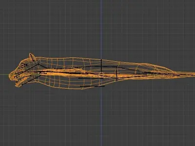Fruit bat Low-poly 3D model