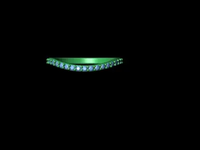 wedding ring 3D print model 6
