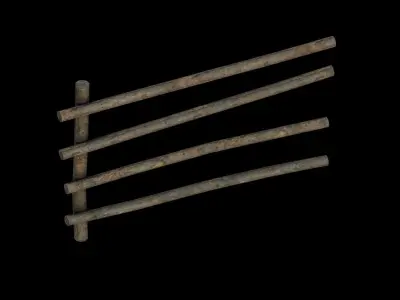 Modular Fence Pack 1 Low-poly 3D model