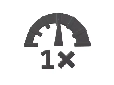 Speed 1 Symbol v1 001 Low-poly 3D model