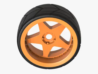 Car wheel 3D model