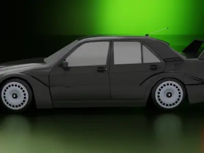 Mercedes Benz 190E Evolution II DTM W201 1992 Low-poly 3D model