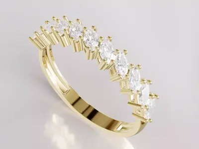 Jewelry Diamond Ring Model RG35 Free 3D print model