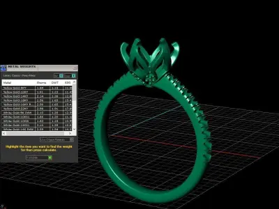 Engagement solitaire ring  3D print model