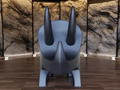 Triceratops DIno Creature Figure Fan Art Toy 3D print model