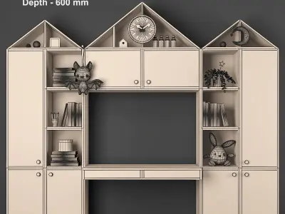 Kids Furniture Composition 76 3D model
