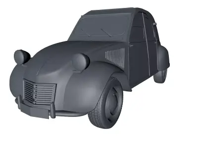 Citroen Car 60s 3D model