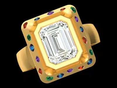 Aurora Majesty Ring 3D print model