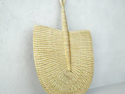 African Handwoven Fan 17 3D model