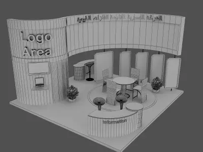 Booth Exhibition Stand a485d 3D model