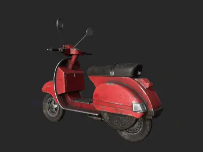 Scooter - Gameready Asset Low-poly 3D model