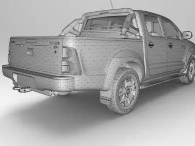 Toyota Hilux 2015 interior 3D model