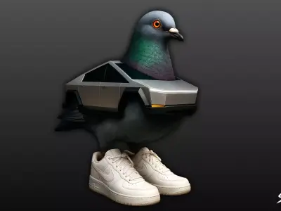 Piccione Macchina - Italian Brainrot Low-poly 3D model