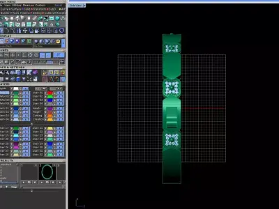 Simple bracelet with jeweled flowers 3D print model