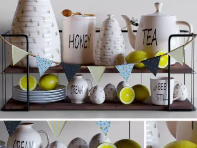 Kitchen utensils for creating coziness 3D model