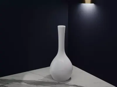 Ceramic White Vase 5 Free 3D model