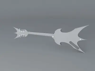 Weird shaped guitar Free 3D model
