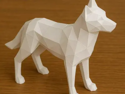Papercraft Dog 3D print model