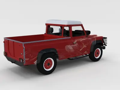 Full Land Rover Defender 110 Pick Up rev 3D model
