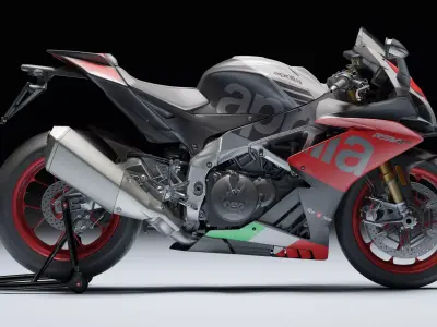 Aprilia RSV4 RF 2018 Low-poly 3D model