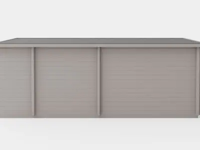 Sauna Dark Grey Low-poly 3D model