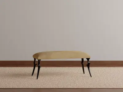 Swiss Large Ottoman 3D model