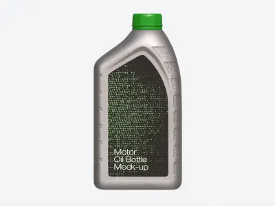 Engine Oil Bottle with Scale Mockup 3D model