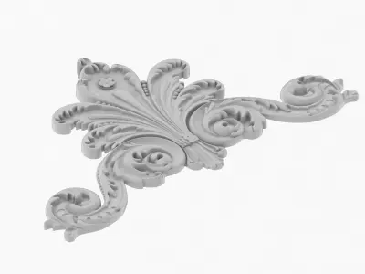 Cartouche Ornament 003 3D model