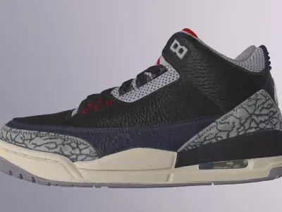 NIKE AIR JORDAN 3 SHOES PBR Low-poly 3D model
