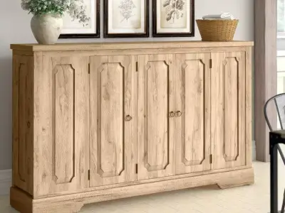 Pannell Wide Mango Sideboard 3D model