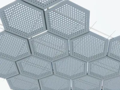 BIM-GC-      Hexagon Metal Suspended Ceiling    -From Architect- 3D model