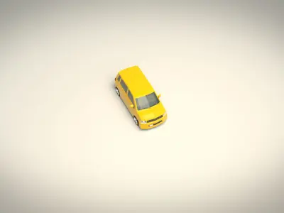 Low Poly Minivan 01 Low-poly 3D model