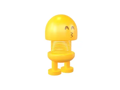 Car Spring Expression Toys Kissing Face v1 001 Low-poly 3D model