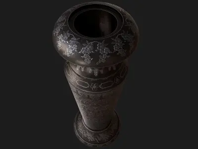 vase ornate Low-poly 3D model
