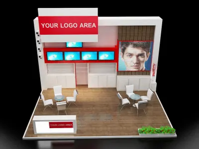 BOOTH EXHIBITION STAND a146 3D model