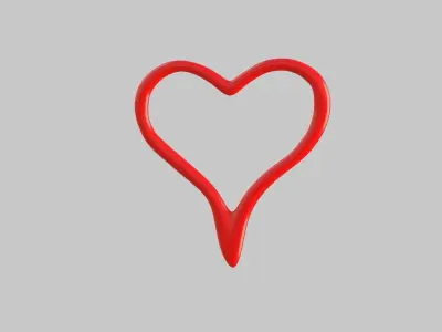 Heart icon v 14 3D model